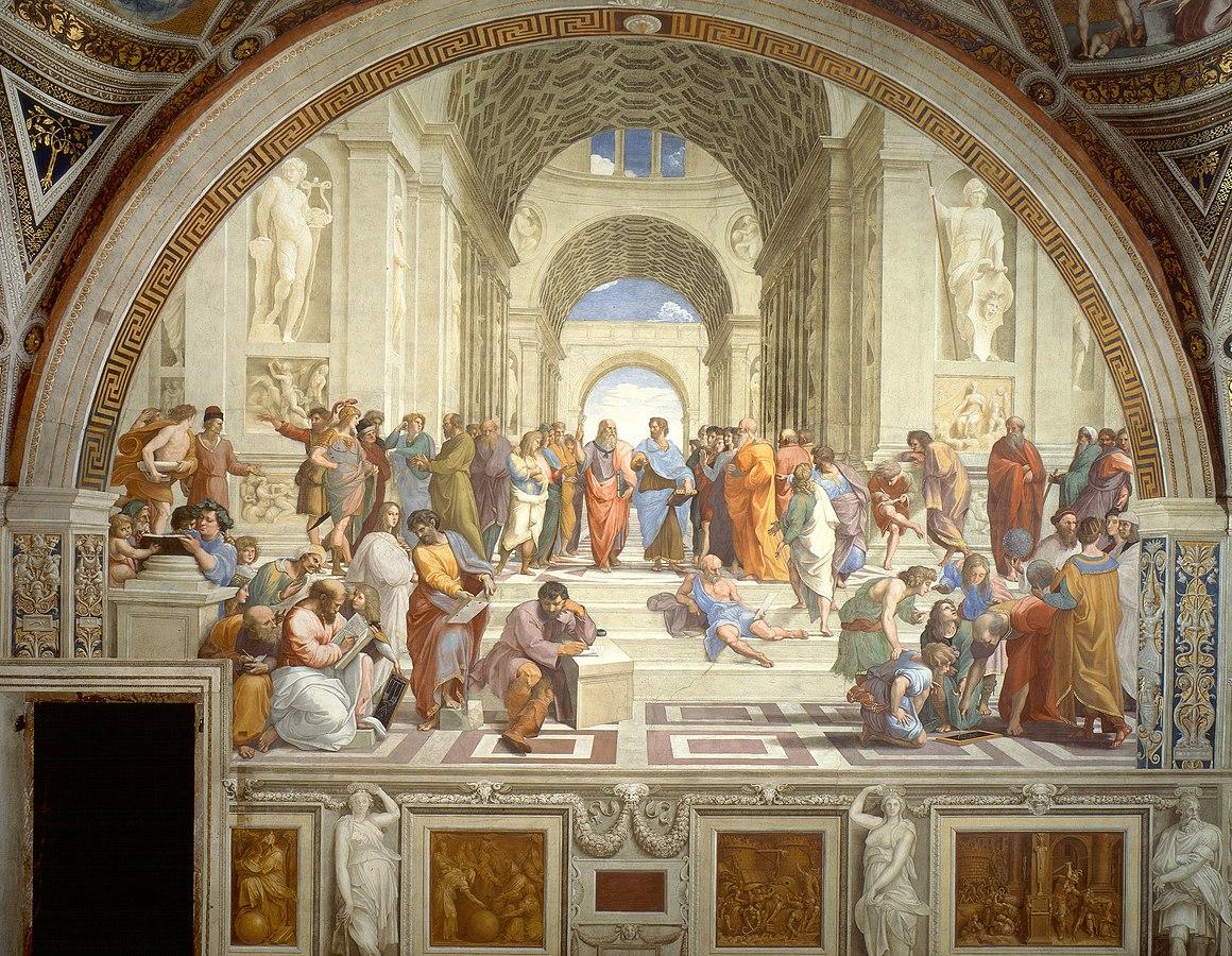 The School of Athens by Raphael, depicting famous classical Greek philosophers