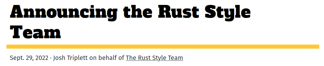 Rust Style Team assemble!, Sept 2022